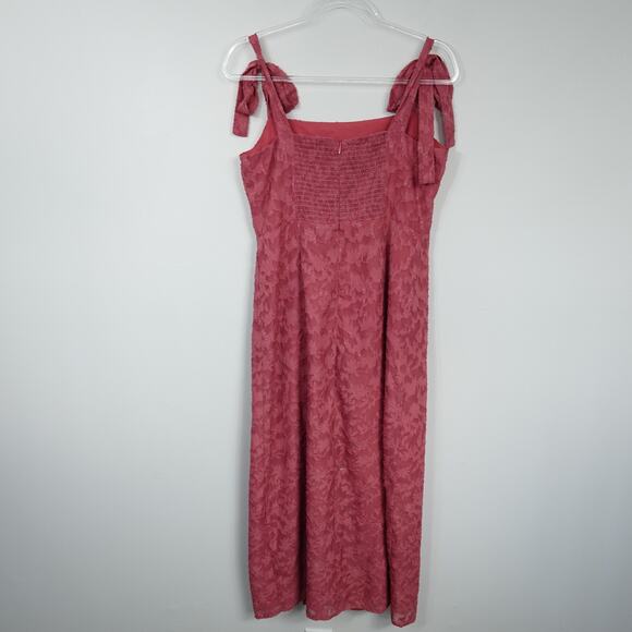 Vici Lisbeth Mauve Pink Tie Strap Slit Midi Dress Size Large - Picture 5 of 11
